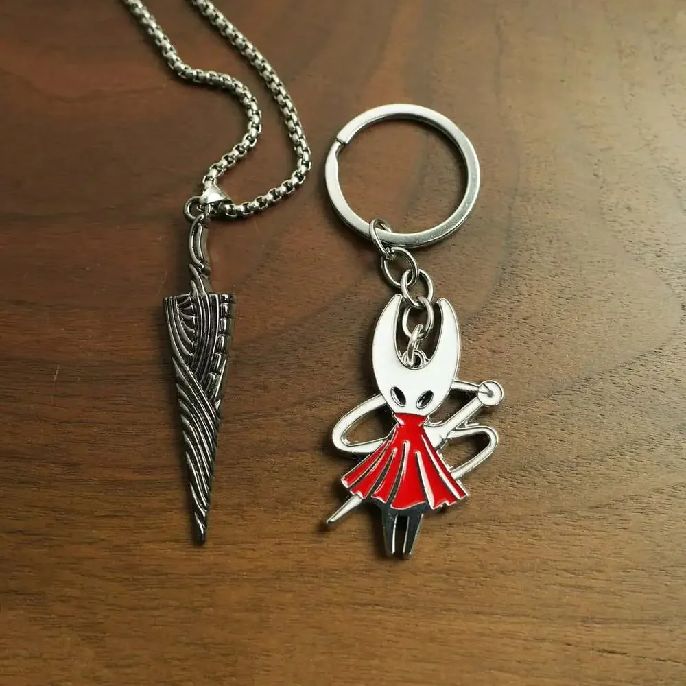 Hollow Knight Jewelry Set｜Silksong Necklace Pins Keychain Gift for Game Fans